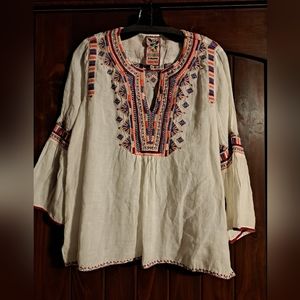 3J Workshop Johnny Was blouse XS